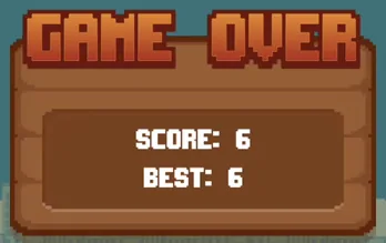 Tappy Bird 100HP game over screen