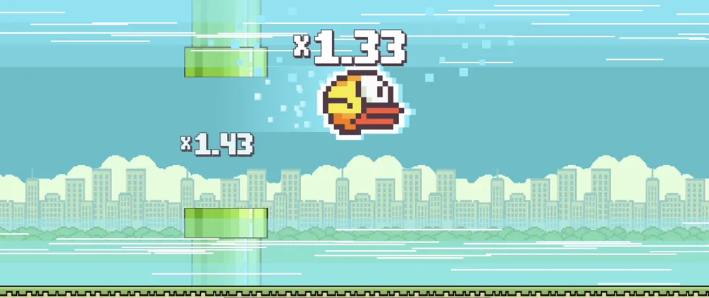 Tappy Bird 100HP gameplay obstacles with multiplier